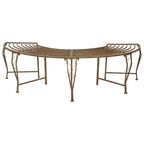 Baumbank 4-Sitzanzahl 160 x 80 x 44 cm Stahl Antikbraun