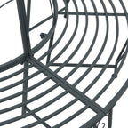 Baumbank 8-Sitzanzahl Ø 160 x 89 cm Stahl Silber Grau Rund