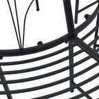 Baumbank 8-Sitzanzahl Ø 160 x 89 cm Stahl Schwarz Rund