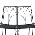 Baumbank 4-Sitzanzahl 160 x 80 x 89 cm Stahl Schwarz