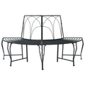 Baumbank 4-Sitzanzahl 160 x 80 x 89 cm Stahl Schwarz