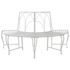 Baumbank 4-Sitzanzahl 160 x 80 x 89 cm Stahl Antik Weiß
