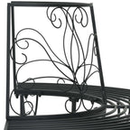 Baumbank 4-Sitzanzahl 160 x 80 x 89 cm Stahl Schwarz