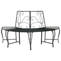 Baumbank 4-Sitzanzahl 160 x 80 x 89 cm Stahl Schwarz
