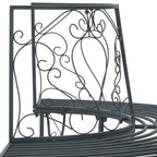 Baumbank 4-Sitzanzahl 160 x 80 x 89 cm Stahl Silber Grau