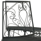 Baumbank 4-Sitzanzahl 160 x 80 x 89 cm Stahl Schwarz