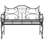 Gartenbank 2-Sitzanzahl 114 x 56,5 x 90 cm Stahl Schwarz