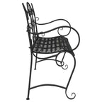 Gartenbank 2-Sitzanzahl 114 x 56,5 x 90 cm Stahl Schwarz