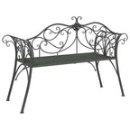 Gartenbank 2-Sitzanzahl 130 x 47 x 90 cm Stahl Silber Grau