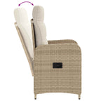 Verstellbarer Gartenstuhl Beige und Cremeweiß