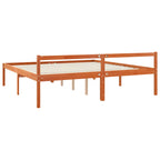 Bettrahmen Wachsbraun 200 x 200 cm Massives Kiefernholz