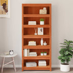 Bücherregal Wachsbraun 80 x 35 x 183 cm Massives Kiefernholz