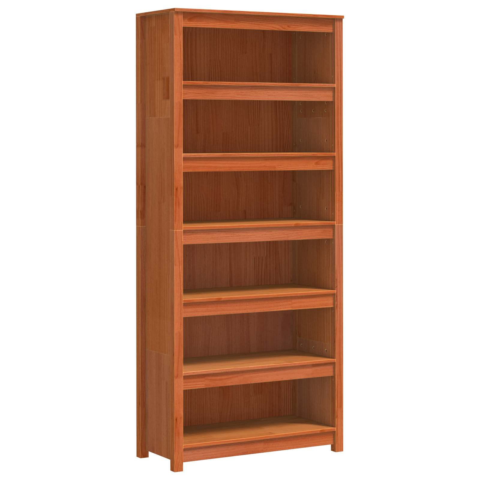 Bücherregal Wachsbraun 80 x 35 x 183 cm Massives Kiefernholz
