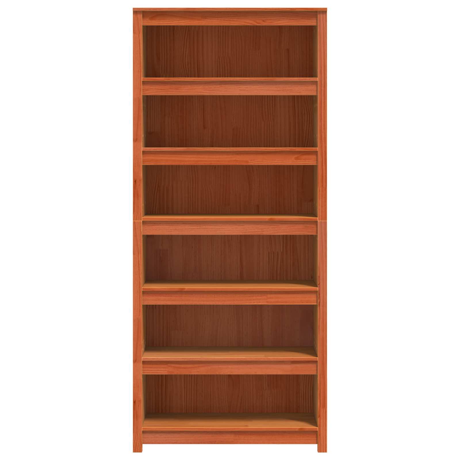 Bücherregal Wachsbraun 80 x 35 x 183 cm Massives Kiefernholz