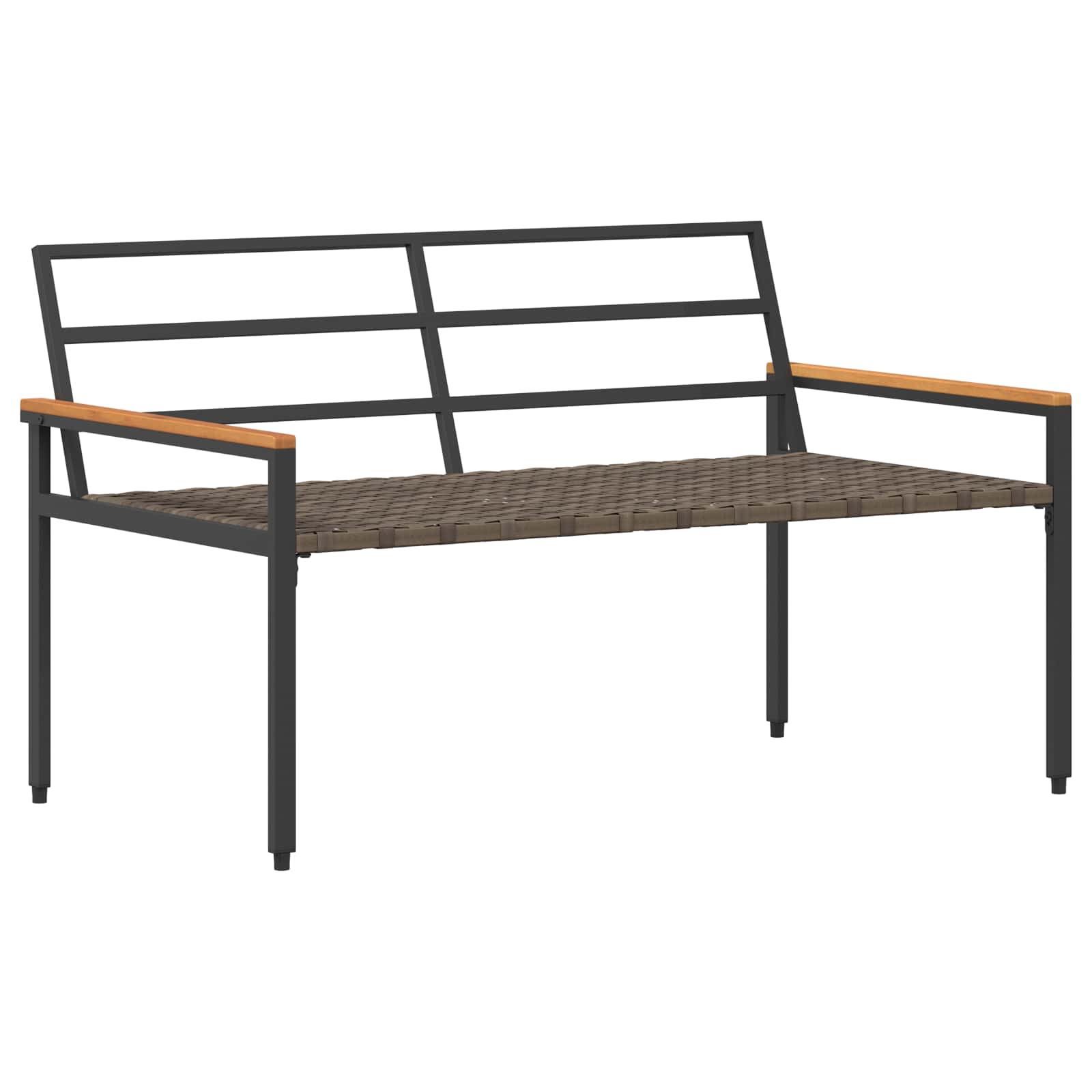 Bank Outdoor 2 -Seater 116 x 67,5 x 72 cm Poly-Rattan Cremeweiß