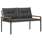 Bank Outdoor 2 -Seater 116 x 67,5 x 72 cm Poly-Rattan