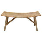 Gartenbank Natur 110 x 45 x 50 cm Bambus