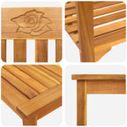 Gartenrosen-Lounge-Set 4 pcs Massivholz Akazie