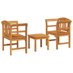 Gartenrosen-Lounge-Set 3 pcs Massivholz Akazie