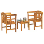 Gartenrosen-Lounge-Set 3 pcs Massivholz Akazie
