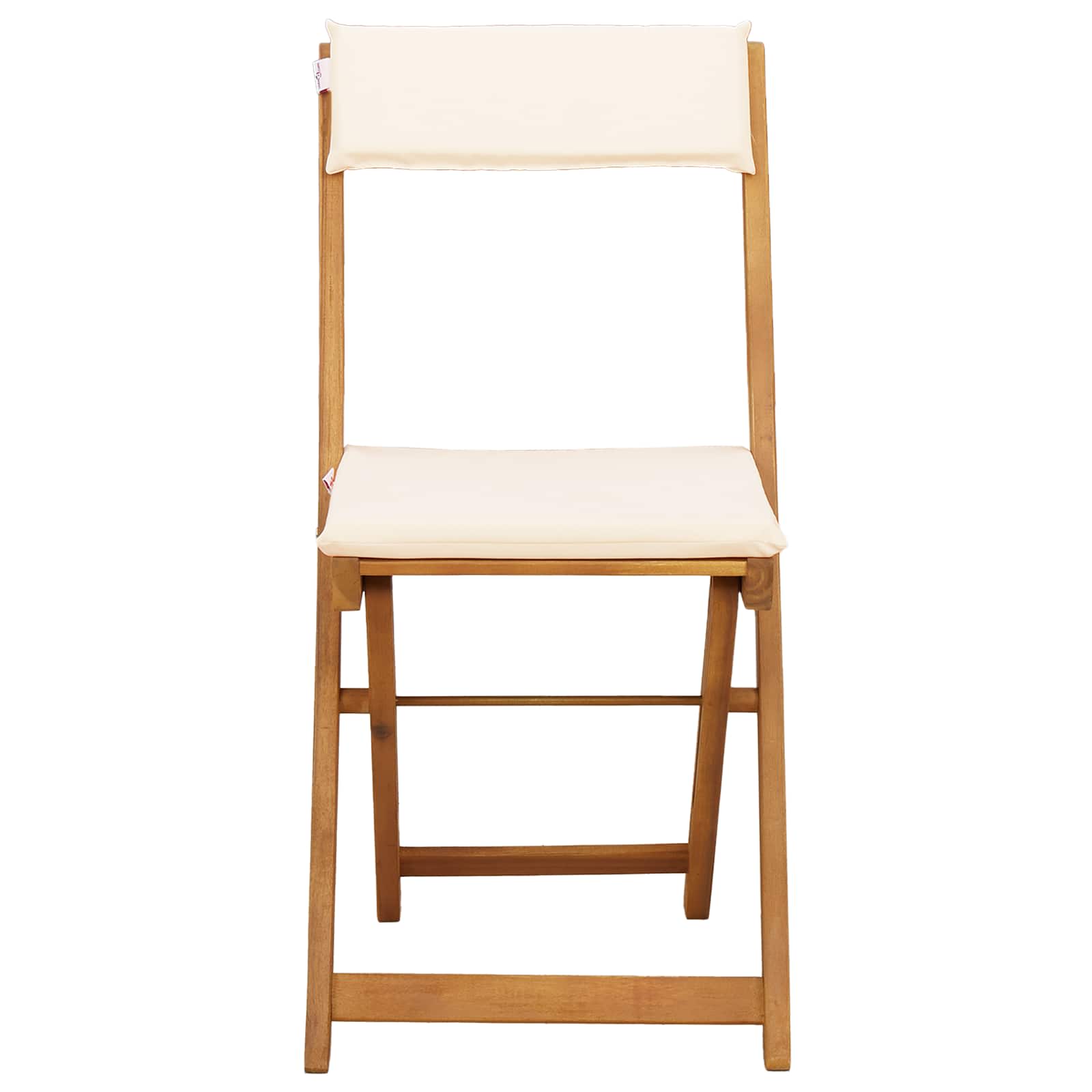 Außen Bistro-Stühle 2 pcs Cremeweiß 40 x 53 x 80 cm