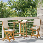 Außen Bistro-Stühle mit Kissen 2 pcs Cremeweiß 38 x 46 x 85 cm