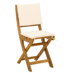 Außen Bistro-Stühle mit Kissen 2 pcs Cremeweiß 38 x 46 x 85 cm