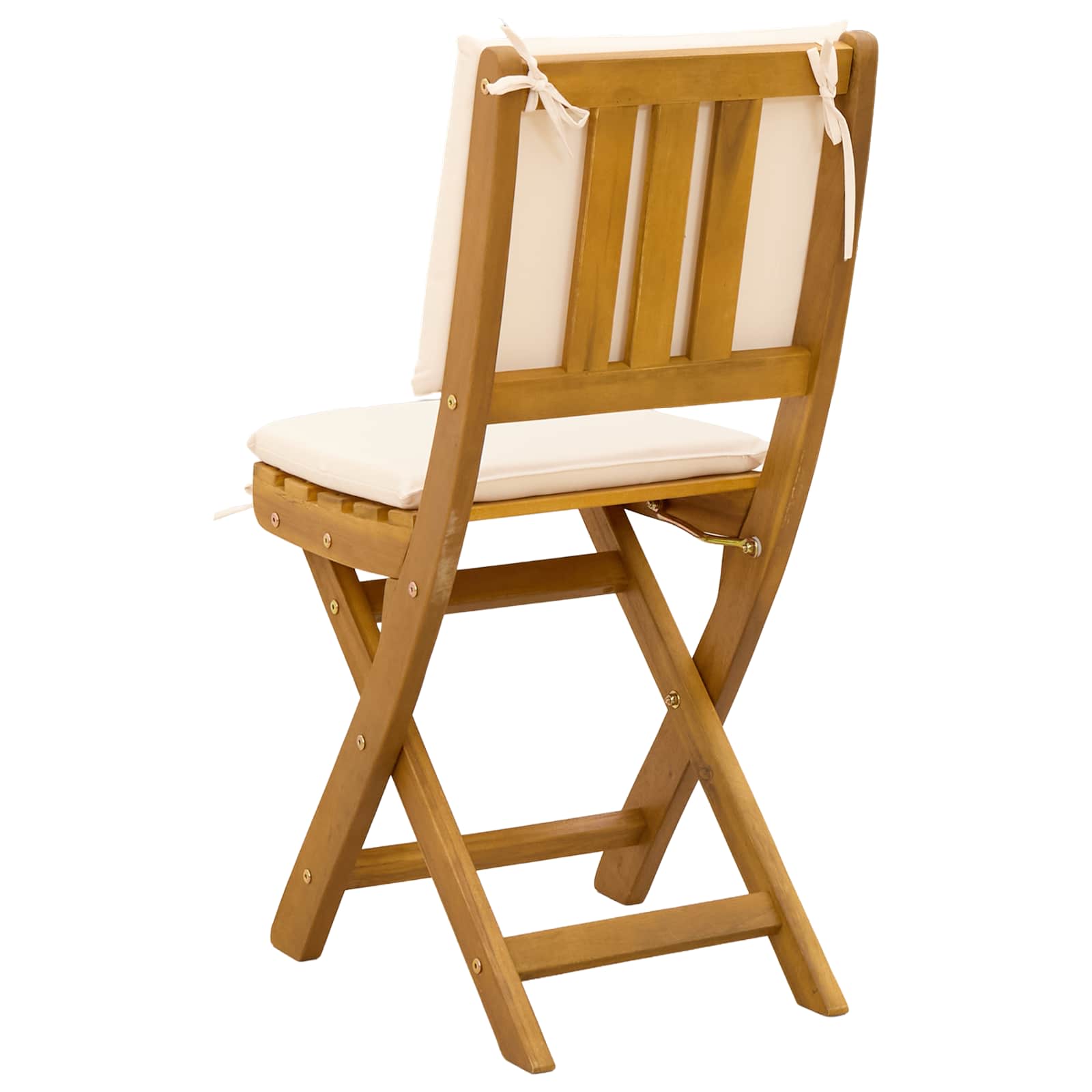 Außen Bistro-Stühle mit Kissen 2 pcs Cremeweiß 38 x 46 x 85 cm