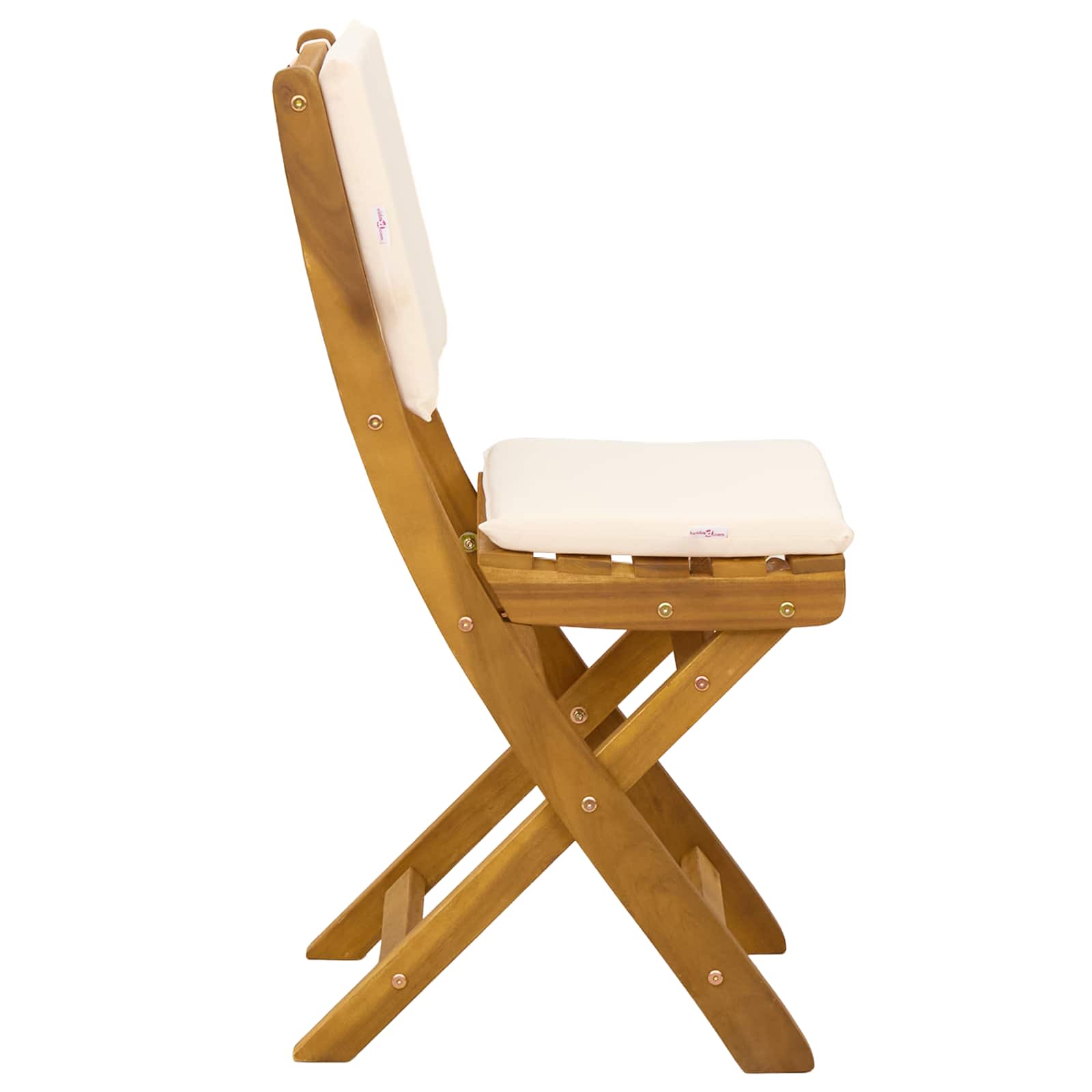 Außen Bistro-Stühle mit Kissen 2 pcs Cremeweiß 38 x 46 x 85 cm