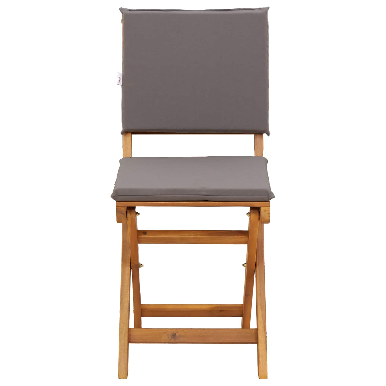 Außen Bistro-Stühle mit Kissen 2 pcs Dunkelgrau 38 x 46 x 85 cm