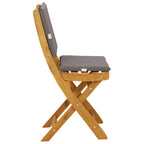 Außen Bistro-Stühle mit Kissen 2 pcs Dunkelgrau 38 x 46 x 85 cm