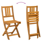 Außen Bistro-Stühle mit Kissen 4 pcs Natur 40 x 42 x 85 cm