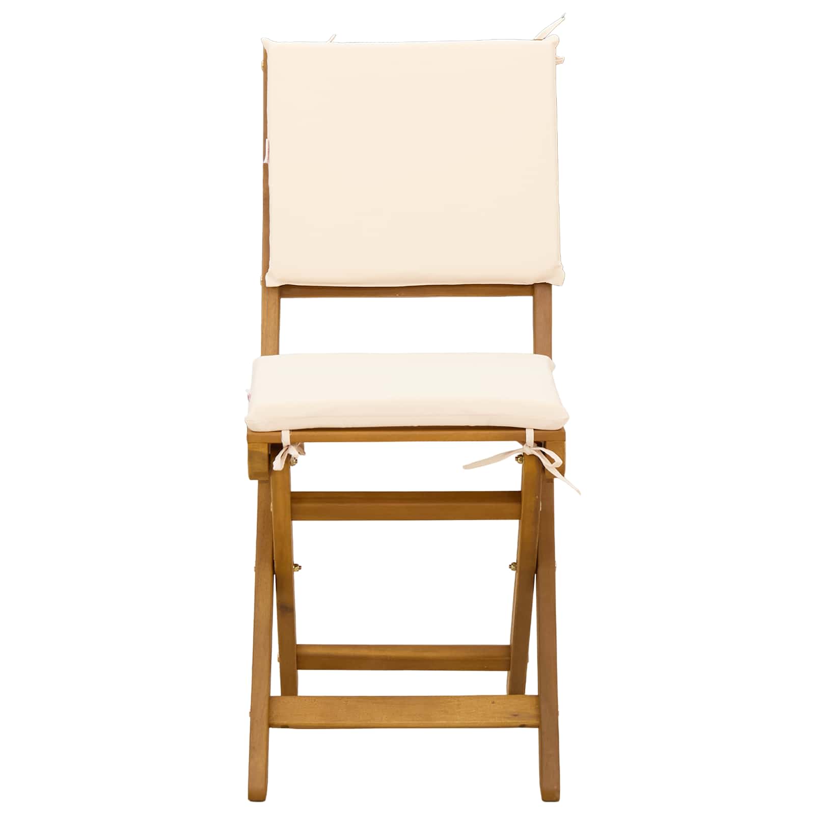 Außen Bistro-Stühle mit Kissen 4 pcs Cremeweiß 38 x 46 x 85 cm