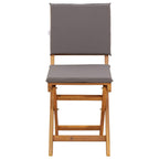 Außen Bistro-Stühle mit Kissen 4 pcs Dunkelgrau 38 x 46 x 85 cm