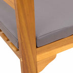 Rosenbank Natur 68,5 x 46 x 82,5 cm Massivholz Akazie