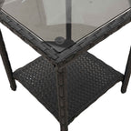 Garten-Sofa mit Kissen 2 pcs Schwarz und Türkis Poly Rattan