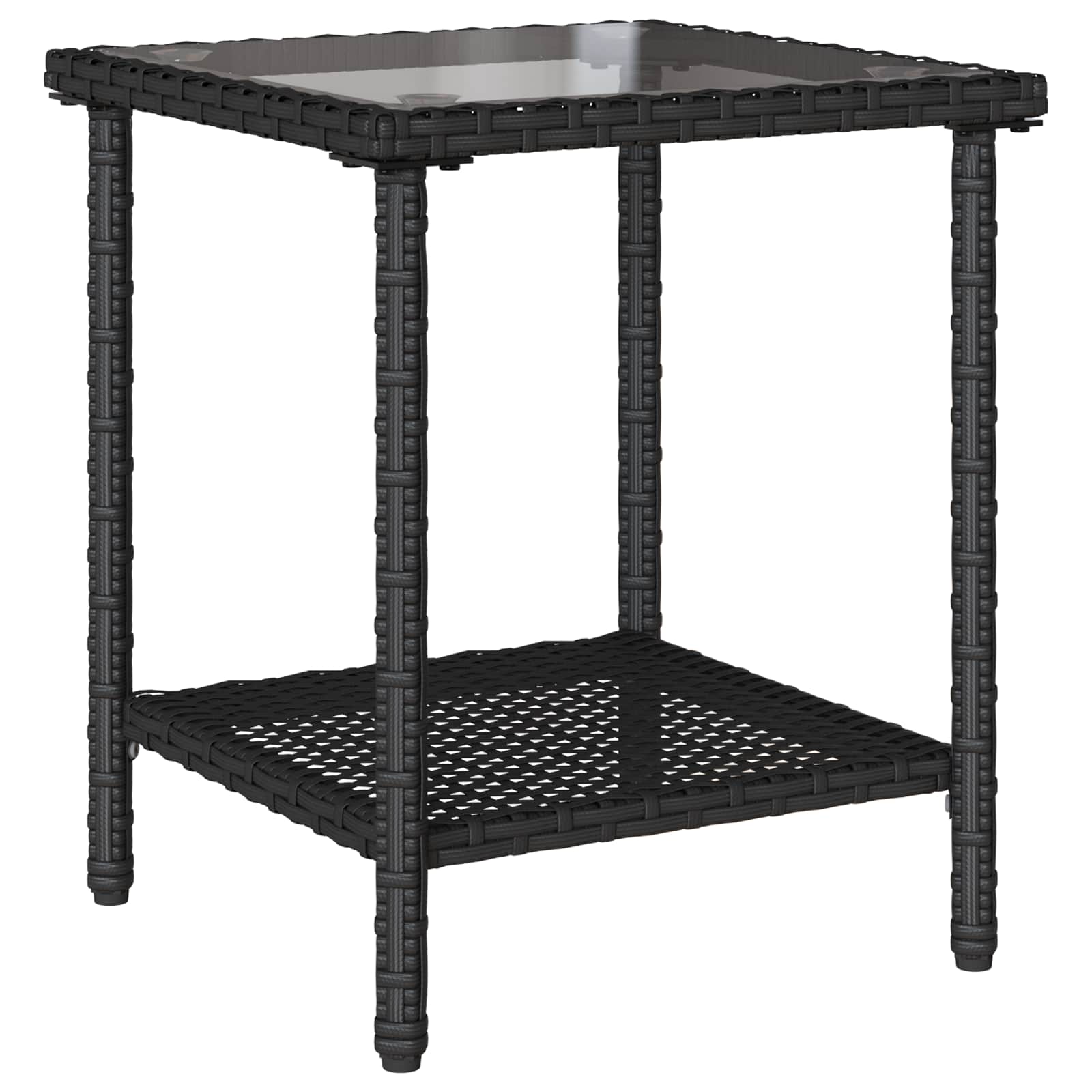 Garten-Sofa mit Kissen 2 pcs Schwarz und Türkis Poly Rattan