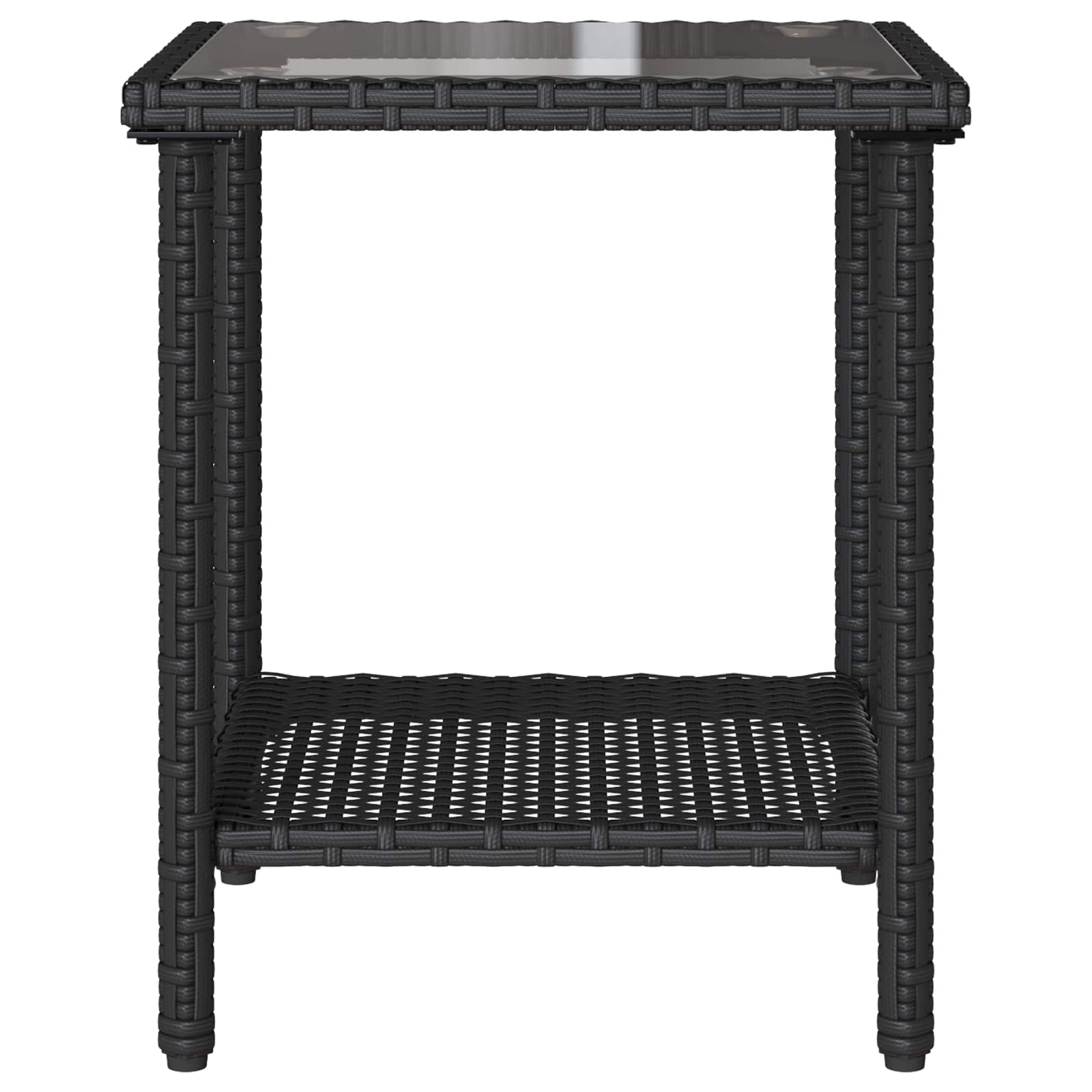 Garten-Sofa mit Kissen 2 pcs Schwarz und Türkis Poly Rattan