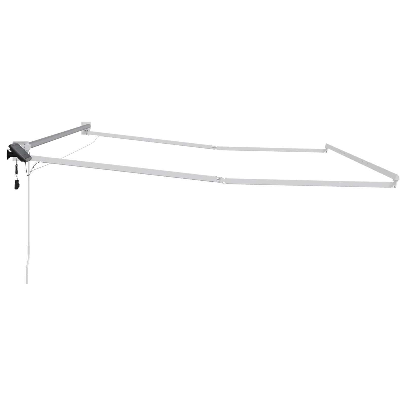 Elektrisches Markisenrahmen Weiß 4 x 2 m Aluminium