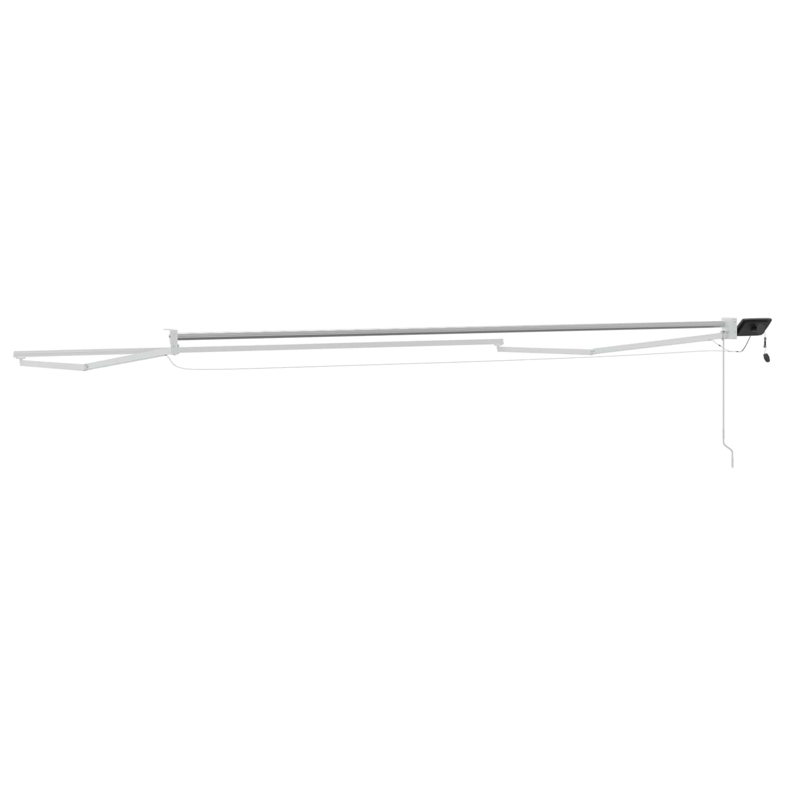 Elektrisches Markisenrahmen Weiß 5 x 3 m Aluminium