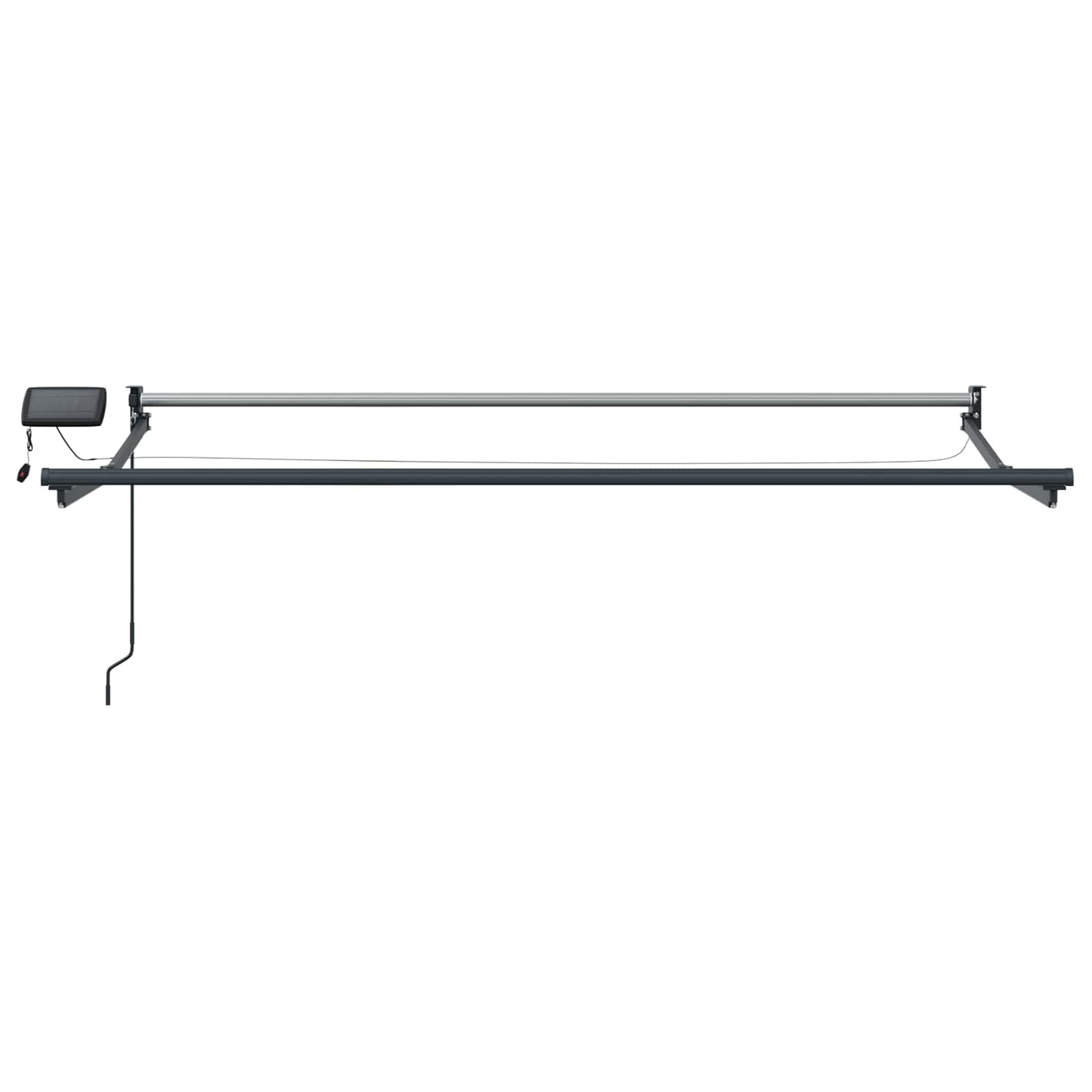 Elektrisches Markisenrahmen Anthrazit 3,5 x 2 m Aluminium