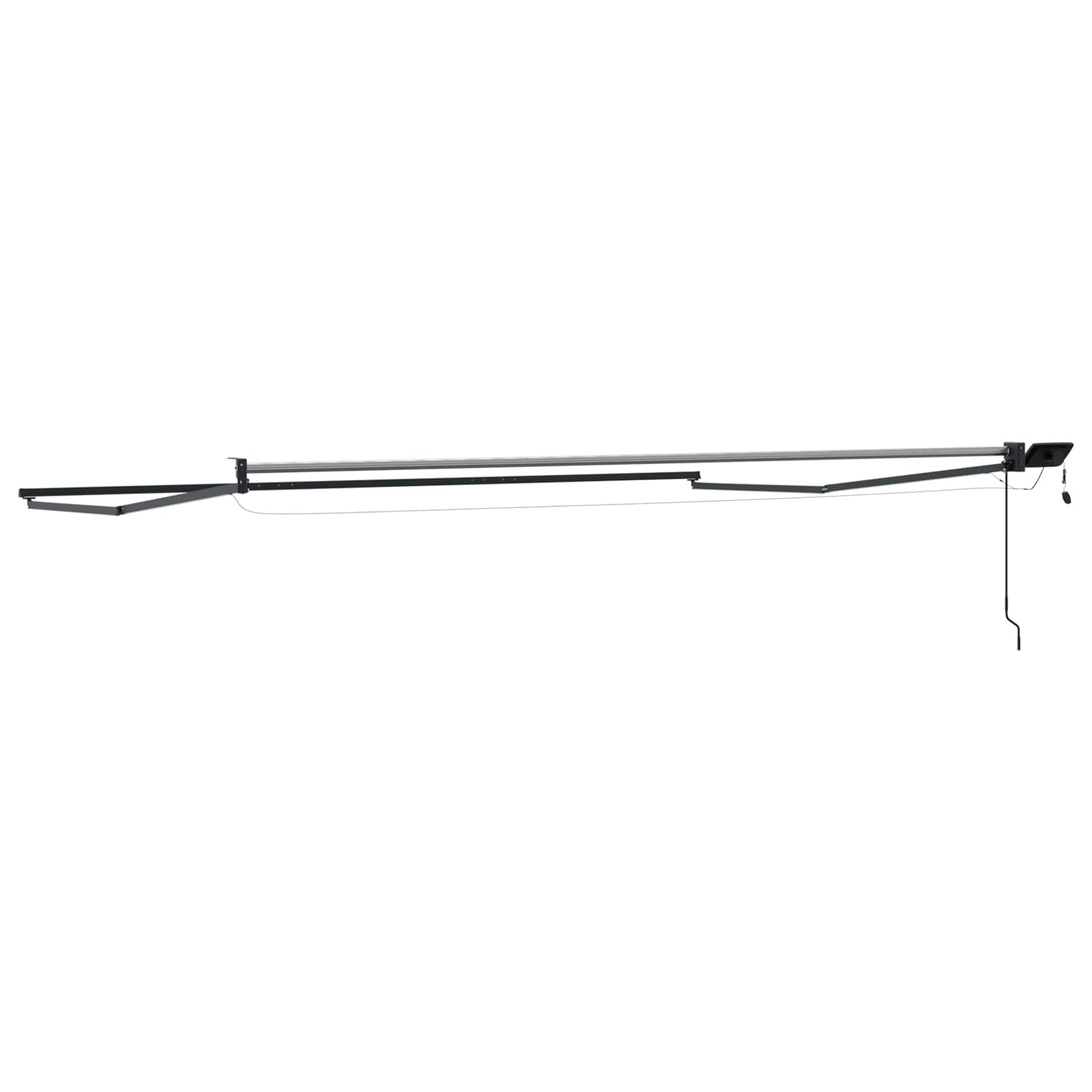 Elektrisches Markisenrahmen Anthrazit 4 x 2 m Aluminium