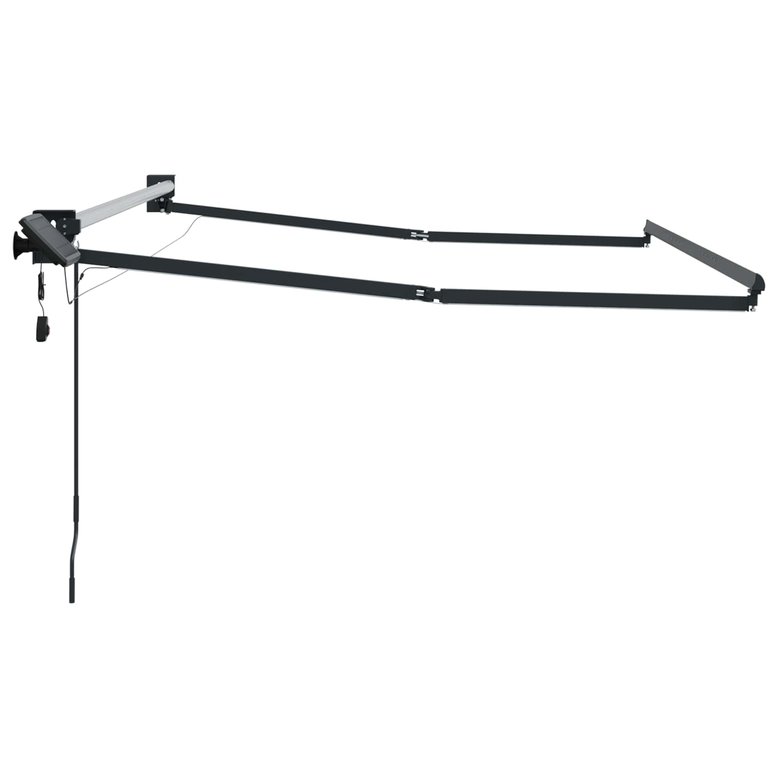 Elektrisches Markisenrahmen Anthrazit 3,5 x 2,5 m Aluminium