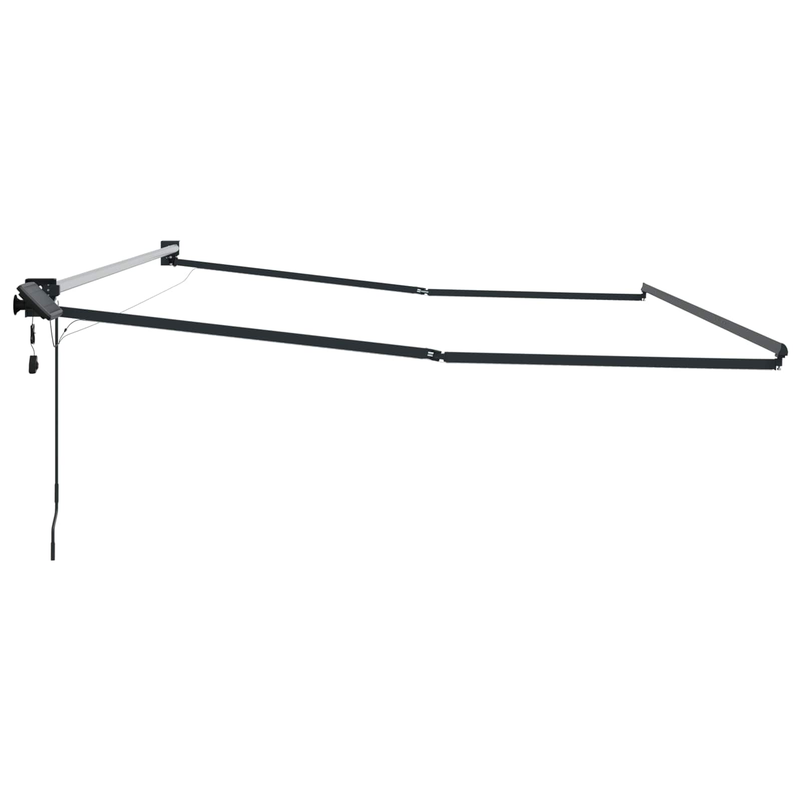 Elektrisches Markisenrahmen Anthrazit 4,5 × 3 m Aluminium