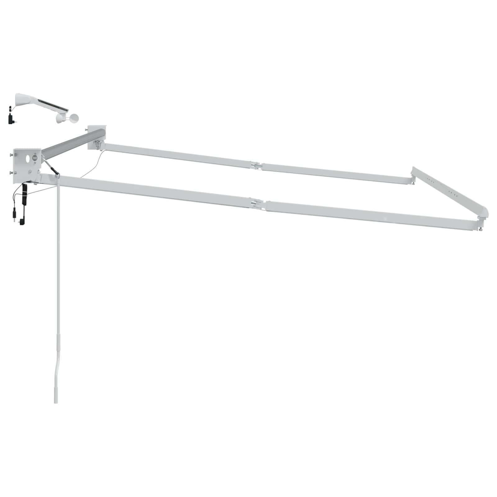 Elektrisches Markisenrahmen Weiß 3,5 x 2 m Aluminium