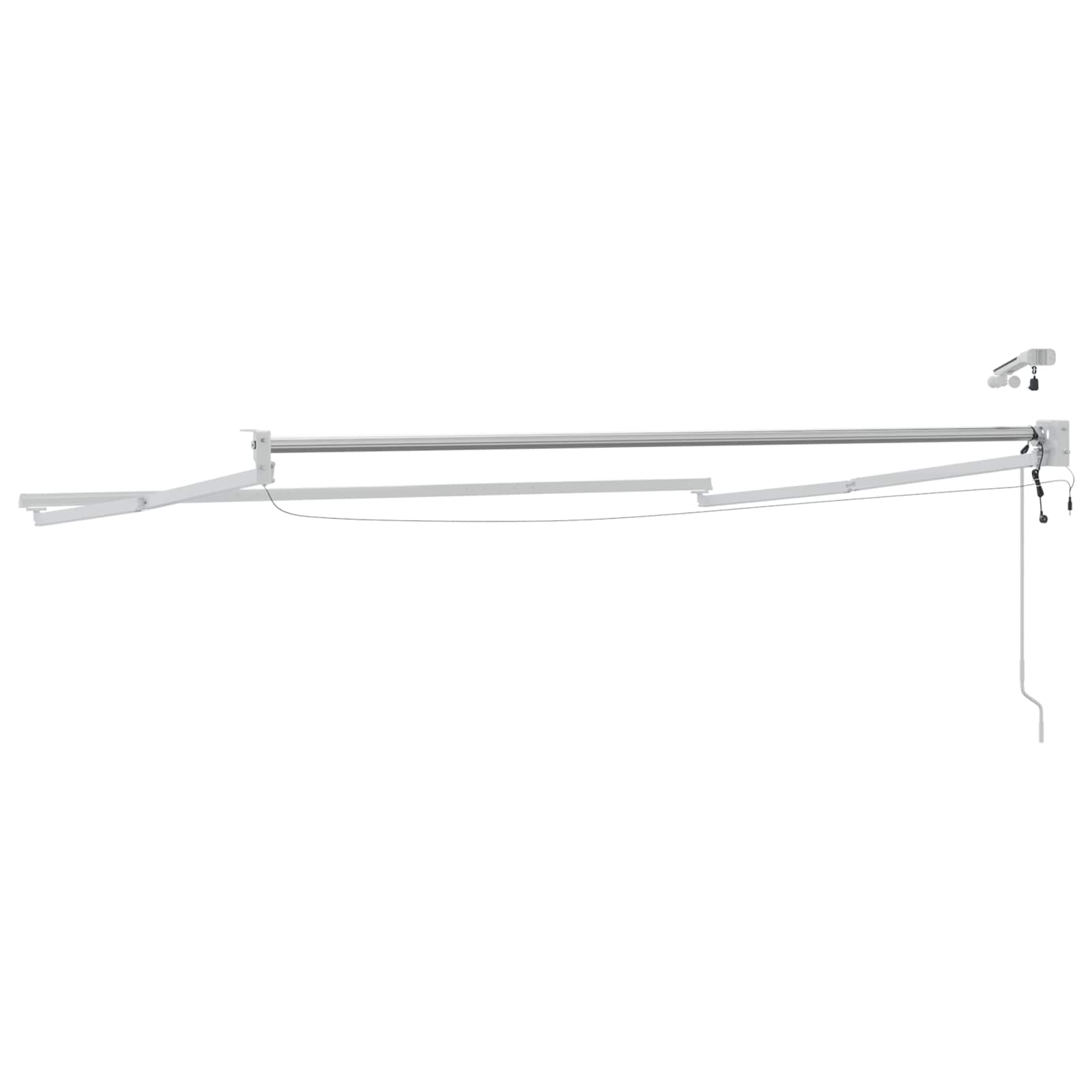 Elektrisches Markisenrahmen Weiß 3 x 2,5 m Aluminium