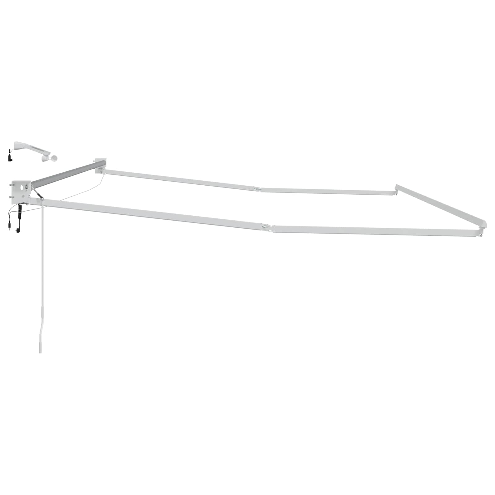 Elektrisches Markisenrahmen Weiß 4,5 × 3 m Aluminium