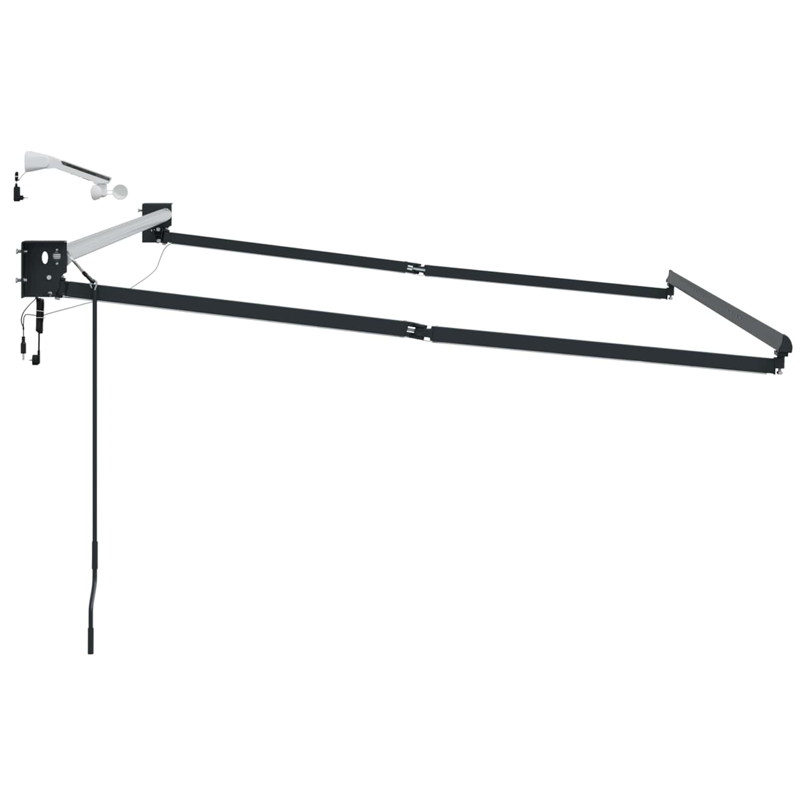 Elektrisches Markisenrahmen Anthrazit 2,5 x 2 m Aluminium
