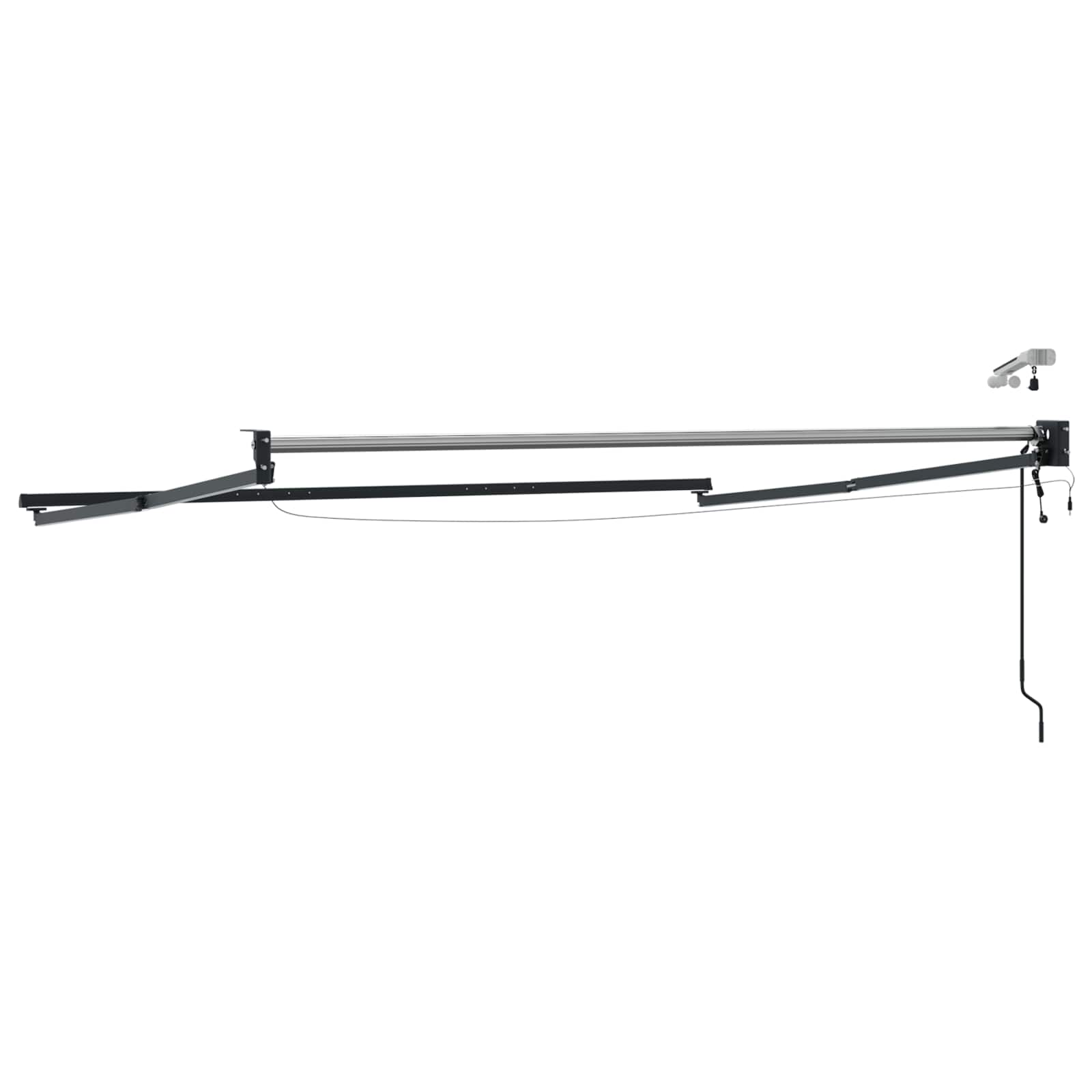 Elektrisches Markisenrahmen Anthrazit 3,5 x 2 m Aluminium