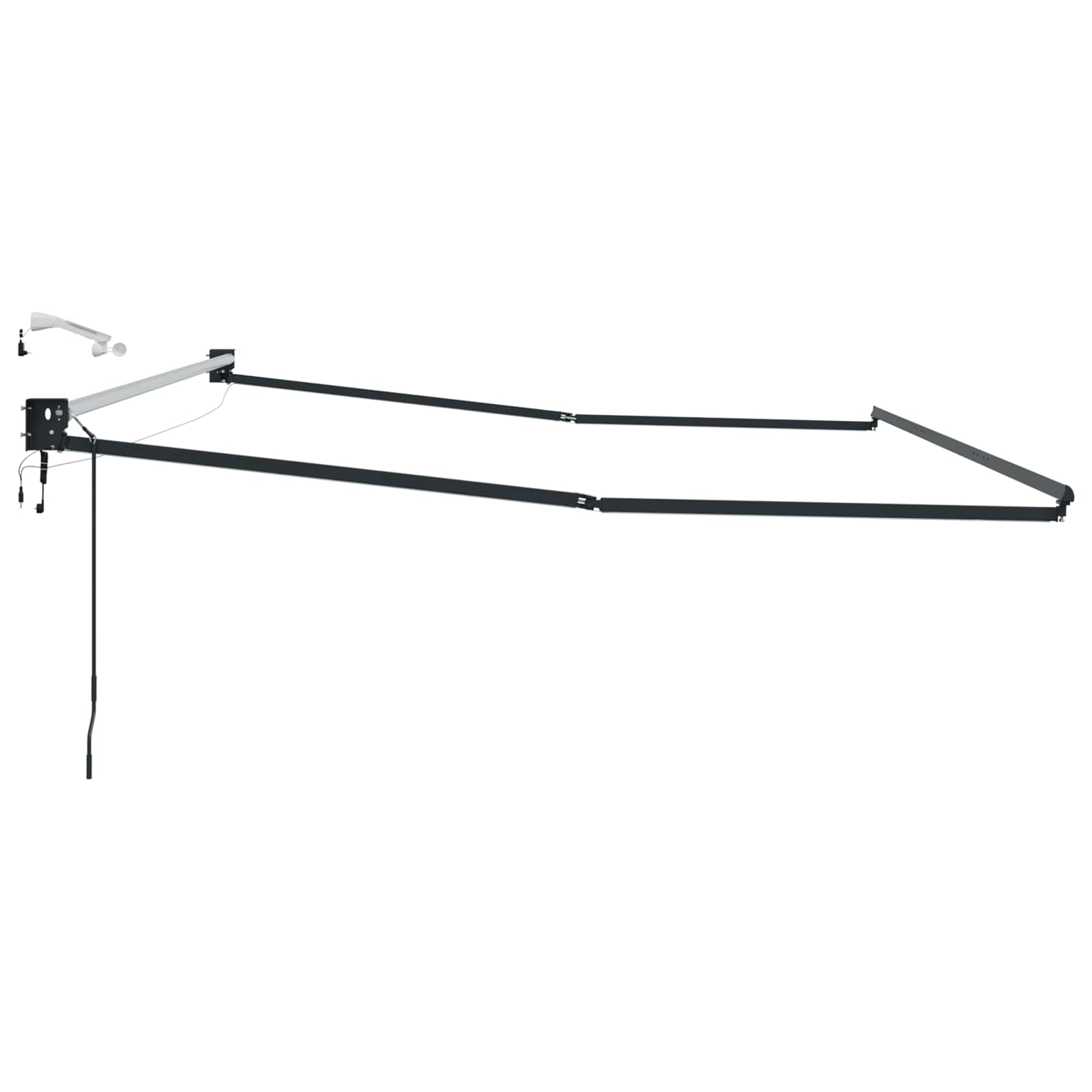 Elektrisches Markisenrahmen Anthrazit 4 x 3 m Aluminium